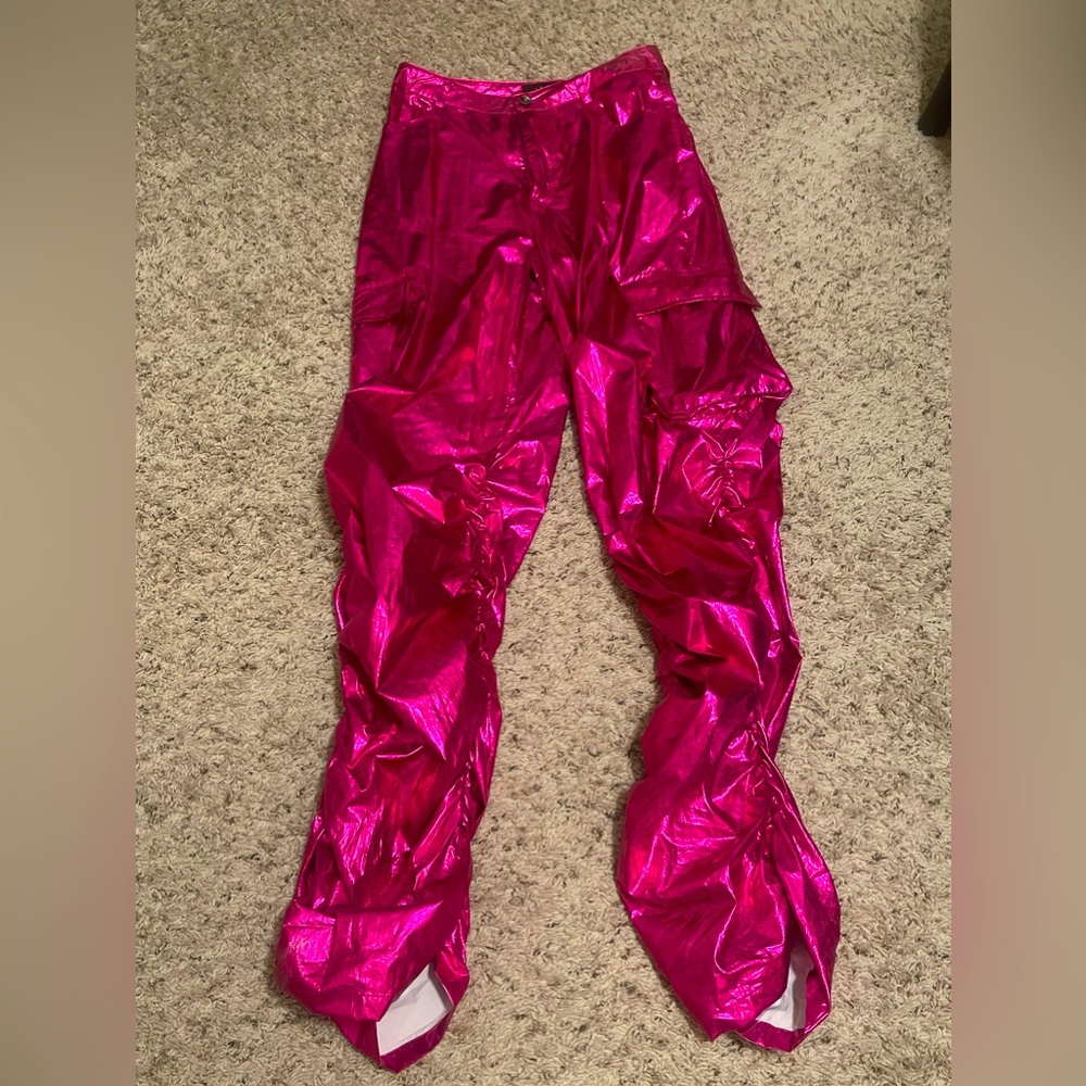 Akira pink metallic utility pants. Size S Worn once.